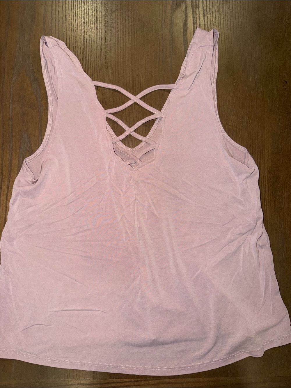 American Eagle Outfitters Light Pink Crisscross Back Tank